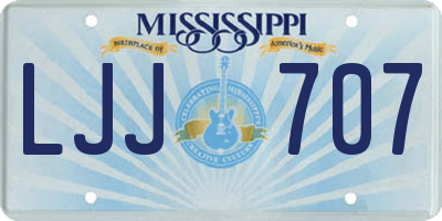 MS license plate LJJ707