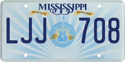 MS license plate LJJ708
