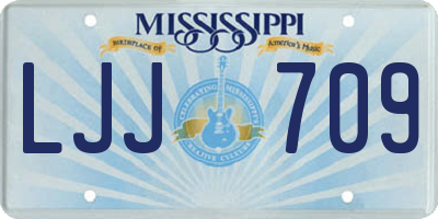 MS license plate LJJ709