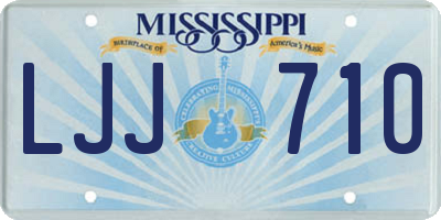 MS license plate LJJ710