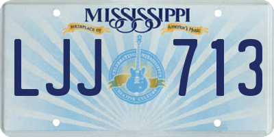 MS license plate LJJ713