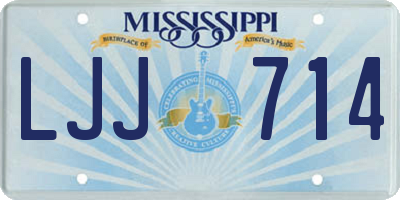 MS license plate LJJ714