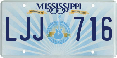 MS license plate LJJ716