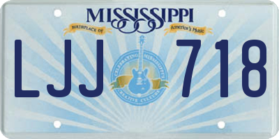 MS license plate LJJ718