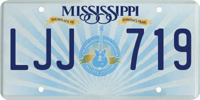 MS license plate LJJ719