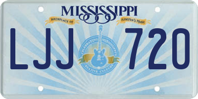MS license plate LJJ720