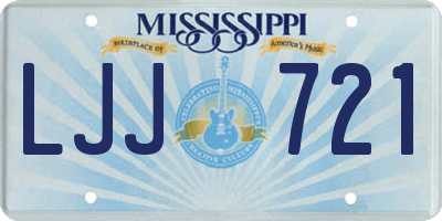 MS license plate LJJ721