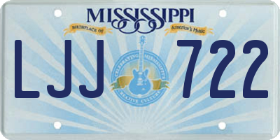 MS license plate LJJ722