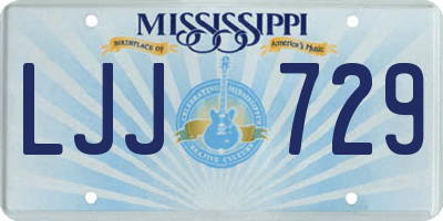 MS license plate LJJ729