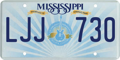 MS license plate LJJ730