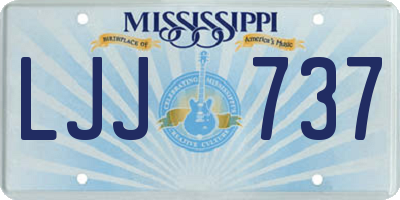 MS license plate LJJ737