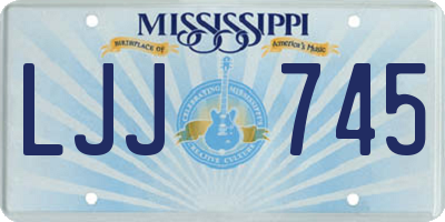 MS license plate LJJ745