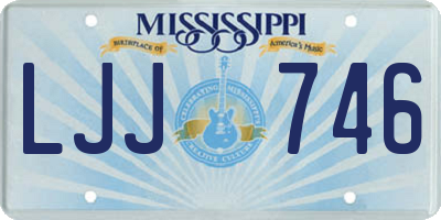 MS license plate LJJ746