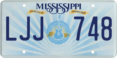 MS license plate LJJ748