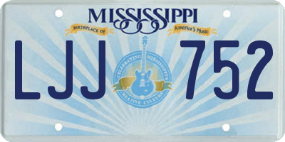 MS license plate LJJ752