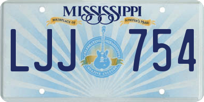 MS license plate LJJ754