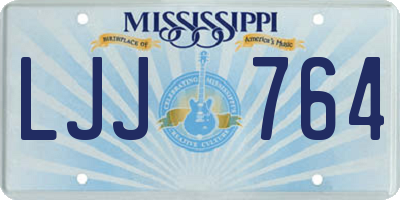 MS license plate LJJ764
