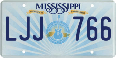 MS license plate LJJ766