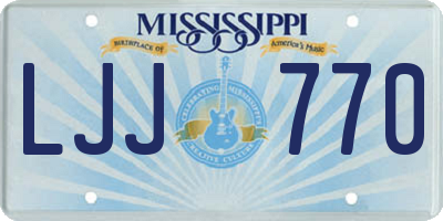 MS license plate LJJ770