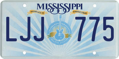 MS license plate LJJ775
