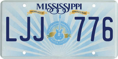 MS license plate LJJ776