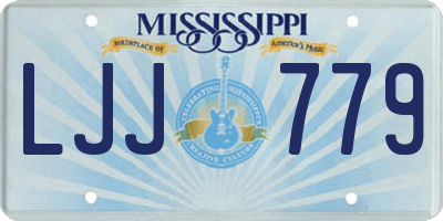 MS license plate LJJ779