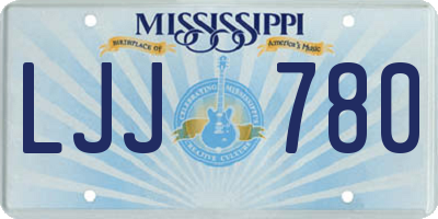 MS license plate LJJ780