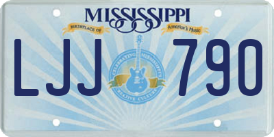 MS license plate LJJ790