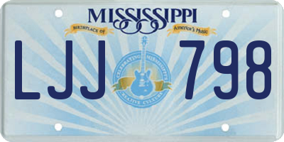 MS license plate LJJ798