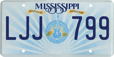 MS license plate LJJ799