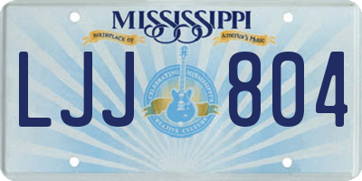 MS license plate LJJ804