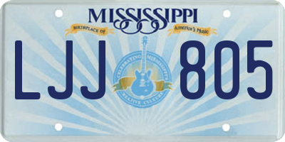 MS license plate LJJ805