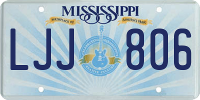 MS license plate LJJ806