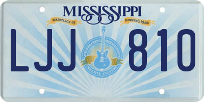 MS license plate LJJ810