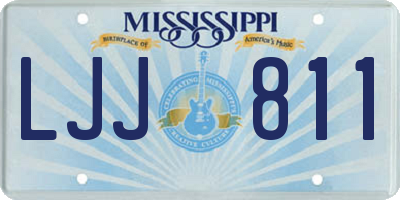 MS license plate LJJ811