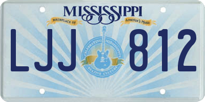 MS license plate LJJ812