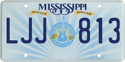 MS license plate LJJ813
