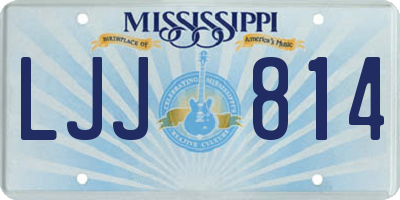MS license plate LJJ814