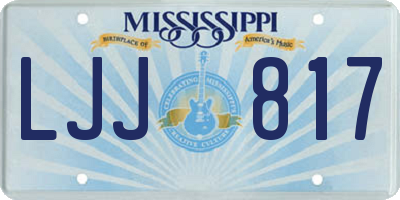 MS license plate LJJ817