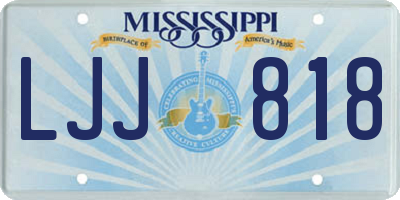 MS license plate LJJ818
