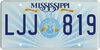 MS license plate LJJ819