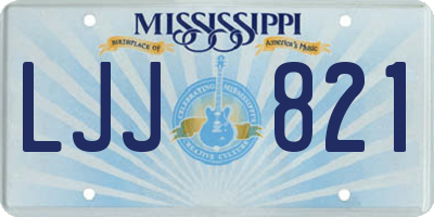 MS license plate LJJ821
