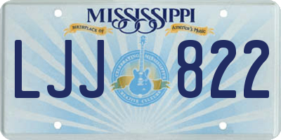 MS license plate LJJ822