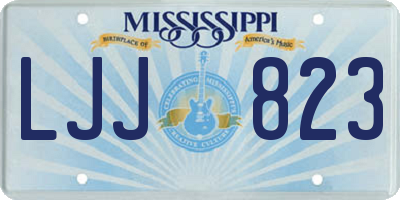 MS license plate LJJ823