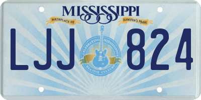 MS license plate LJJ824