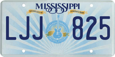 MS license plate LJJ825