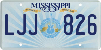MS license plate LJJ826