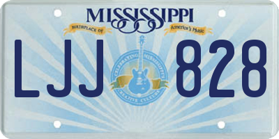MS license plate LJJ828