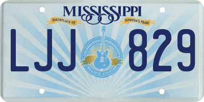 MS license plate LJJ829