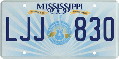 MS license plate LJJ830